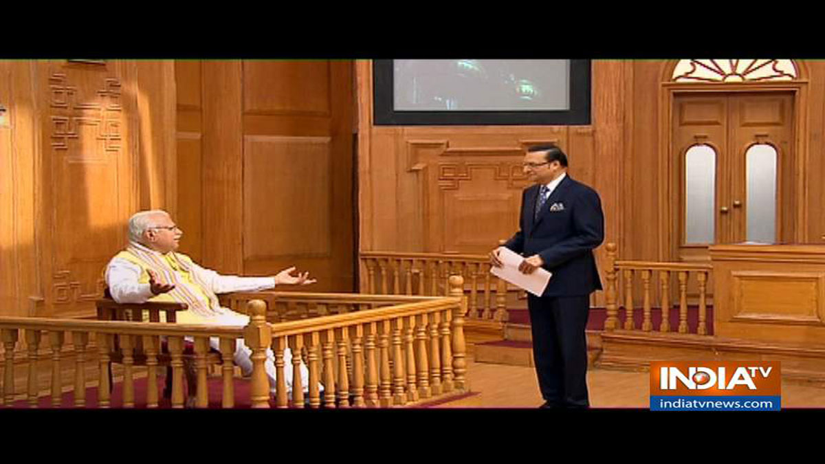 Manohar Lal Khattar in Aap Ki Adalat: Haryana CM recalls his early days of close association with PM Modi