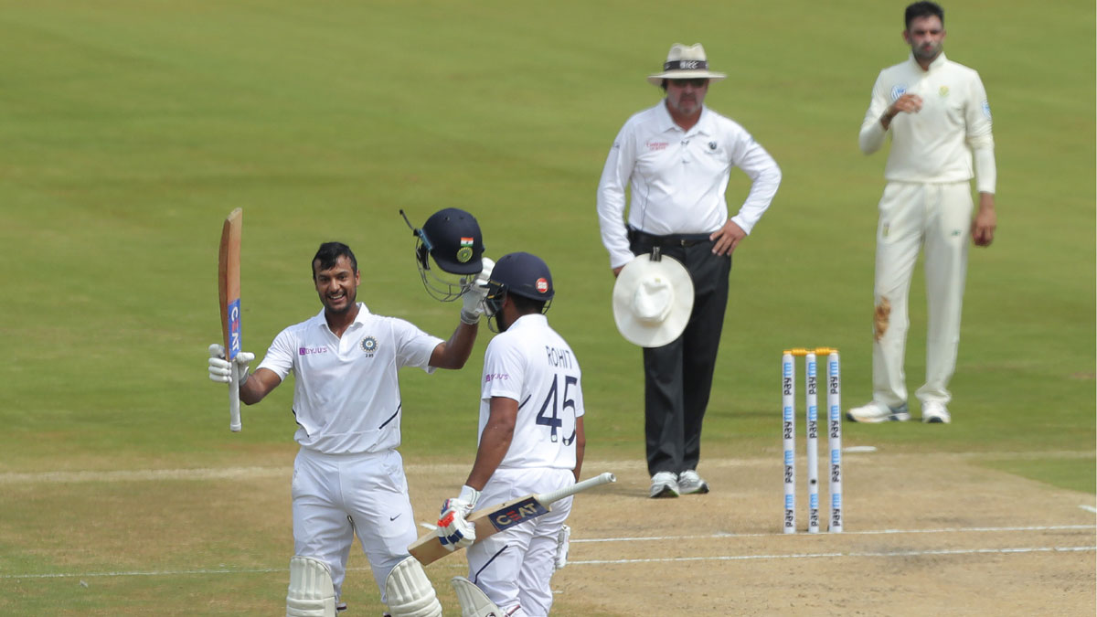 India vs South Africa: Mayank Agarwal hits maiden century against South Africa