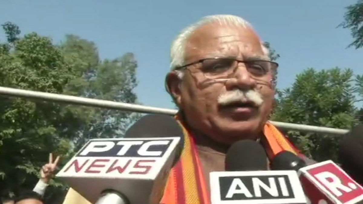 Manohar Lal Khattar rides cycle to polling station | Watch video