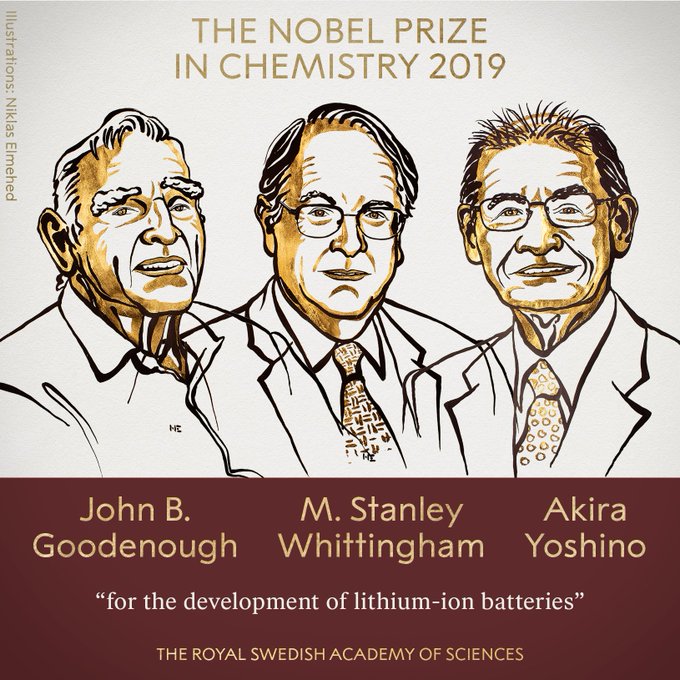 Breaking: Nobel Prize In Chemistry Awarded To John Goodenough, Stanley ...