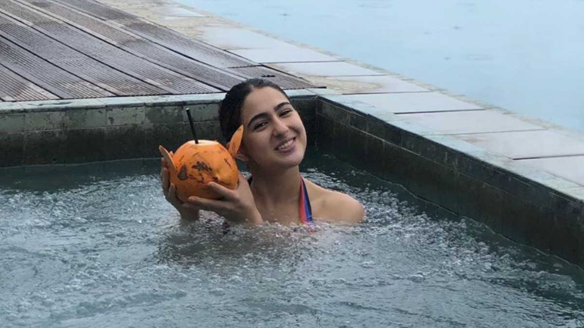 Sara Ali Khan's pool photos from Sri Lanka vacation are here to set the  temperature soaring | Celebrities News – India TV