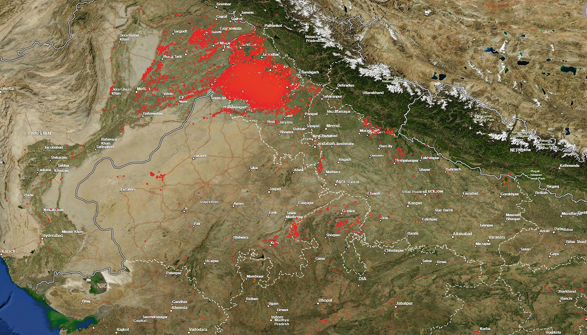 Nasa Image Shows Stubble Burning As Delhi Continues To Fight Air Pollution India Tv 8738