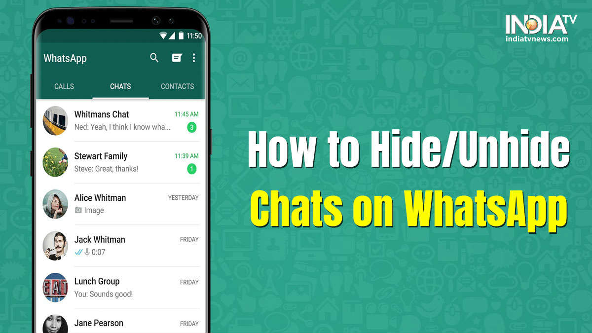 How to hide whatsapp chat