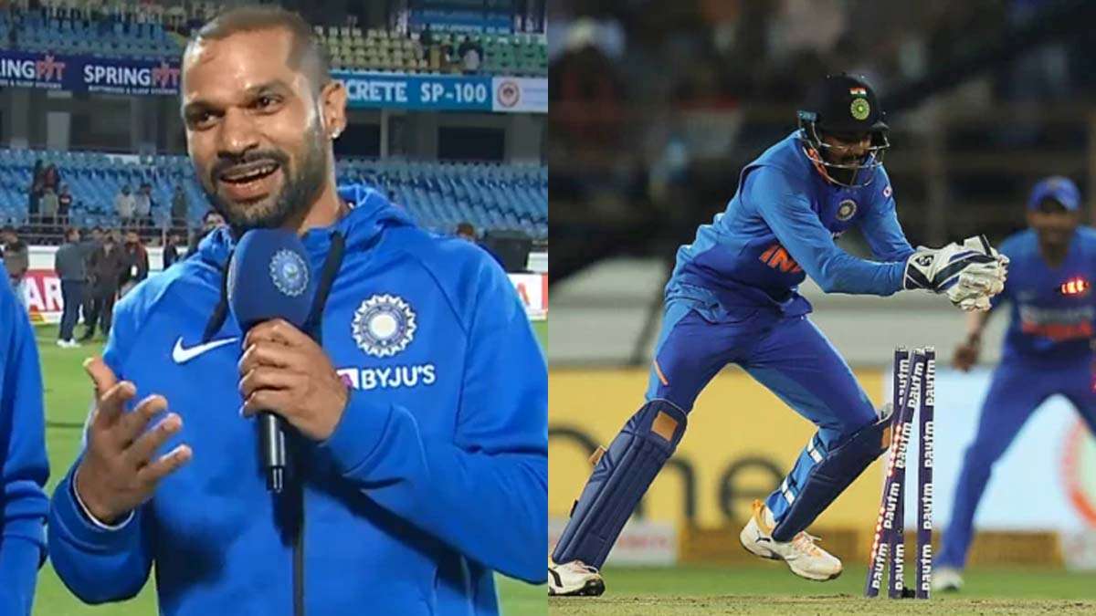 Impressed With Kl Rahul S Wicketkeeping Against Australia Shikhar Dhawan Trolls Rishabh Pant Cricket News India Tv