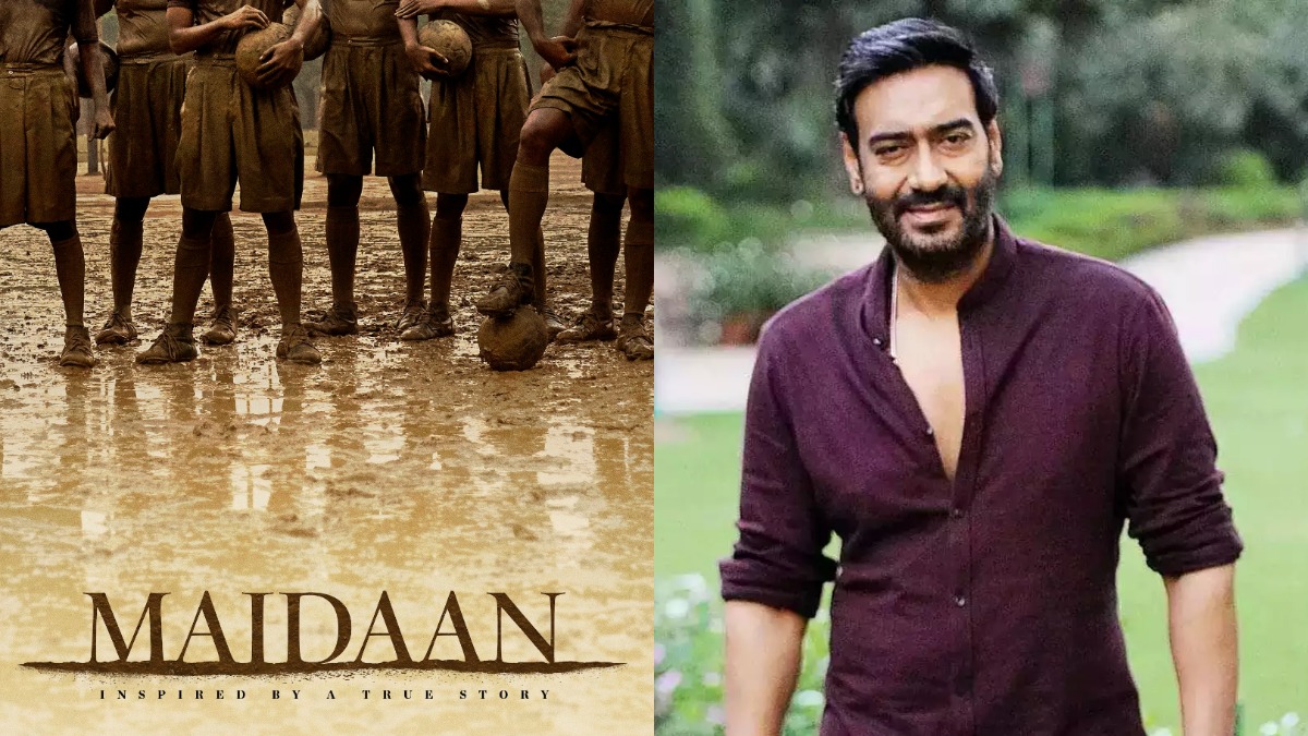 Ajay Devgn shares first teaser poster of Maidaan. Get ready to witness football fever onscreen