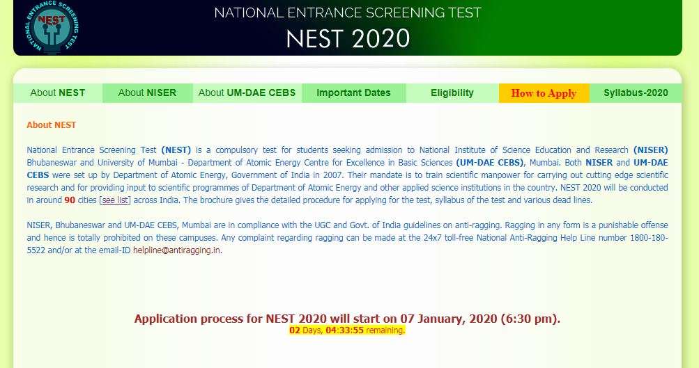 NEST 2020: Online application to start on THIS date. Check details here