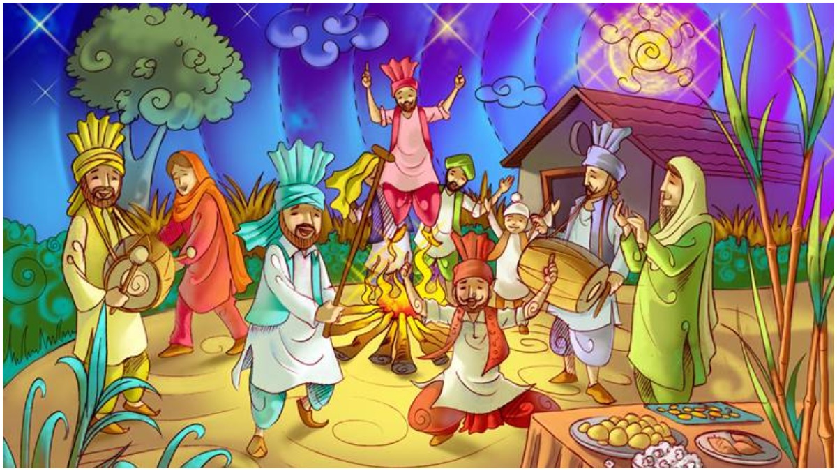 Happy Lohri Festival Punjab India Background Stock Vector Royalty Free  546632803  Shutterstock