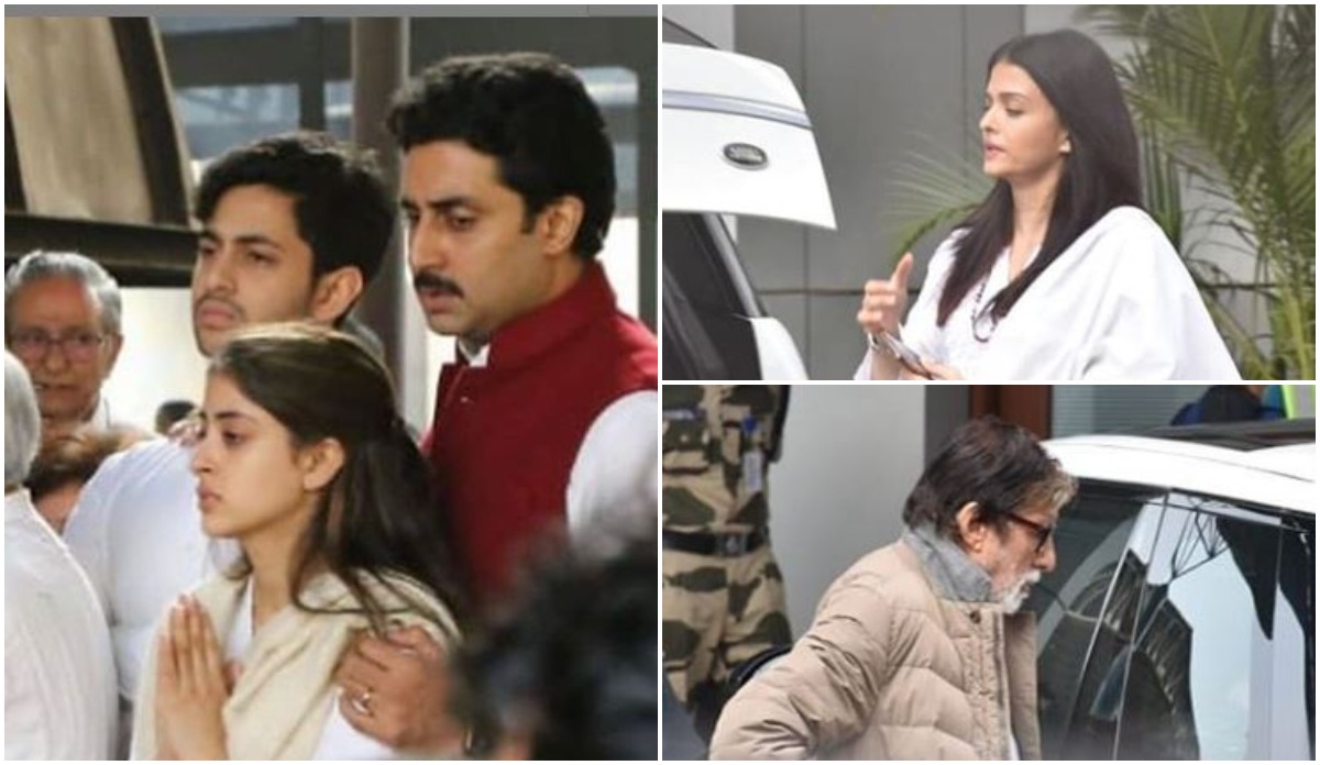 Abhishek Bachchan consoles grieving Navya at her grandmother Ritu Nanda ...