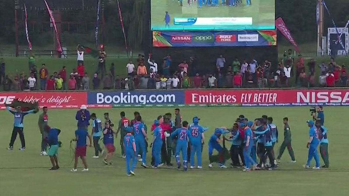 U 19 World Cup Final Bangladesh India Players Get Into Altercation Moments After Match Ends Cricket News India Tv