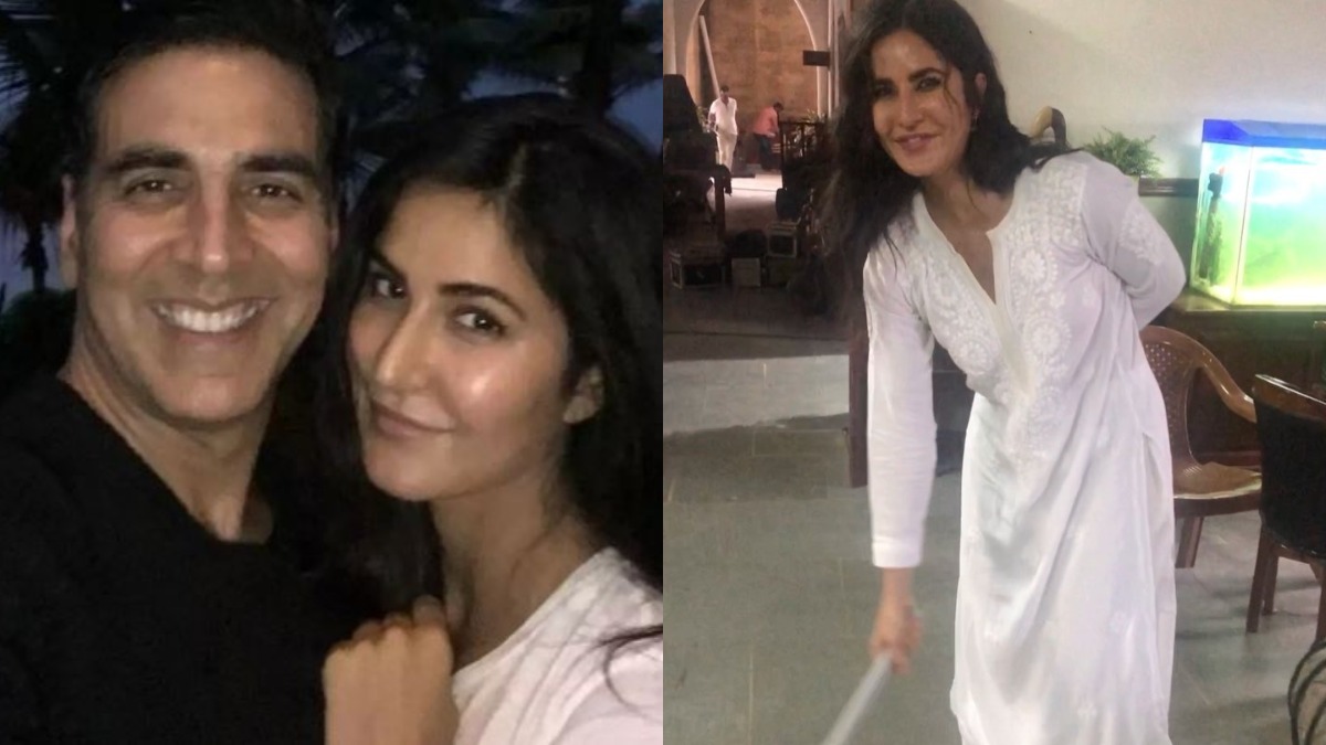 Katrina Kaif beating Akshay Kumar with 'jhaadu' on Sooryavanshi sets will make you go ROFL. Watch video