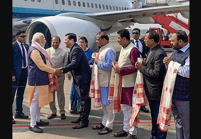 PM Modi reaches Assam's Kokrajhar to attend Bodo-accord celebrations