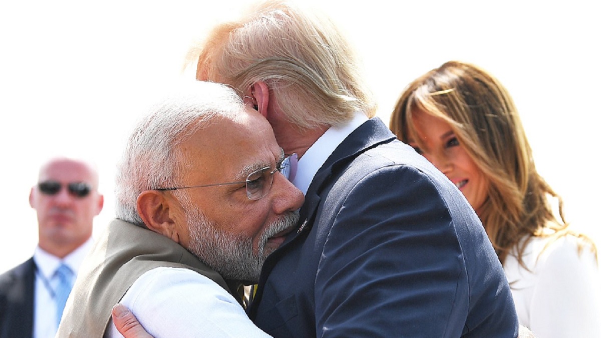 PM Modi hugs Trump at Ahmedabad airport, says welcome to India | Watch