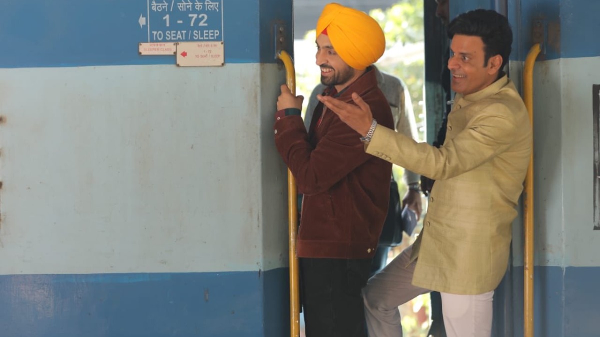 Diljit Dosanjh, Manoj Bajpayee look geared up for train journey in Suraj Pe Mangal Bhari first still