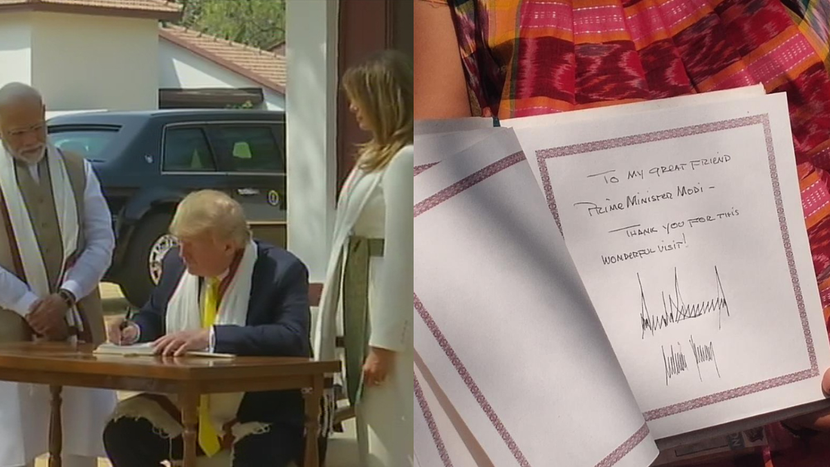 'To my great friend Prime Minister Modi...': Trump writes in Sabarmati Ashram's visitors book