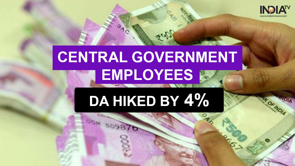 Good news for Central govt employees, DA hiked by 4 per cent India TV