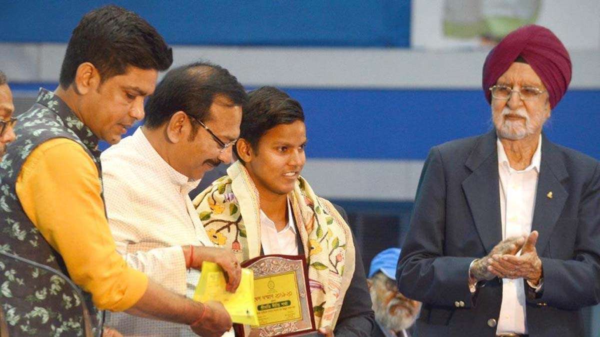 India women's cricketer Deepti Sharma, who had an impressive outing in the recently-concluded T20 World Cup, was felicitated by the West Bengal government on Saturday.