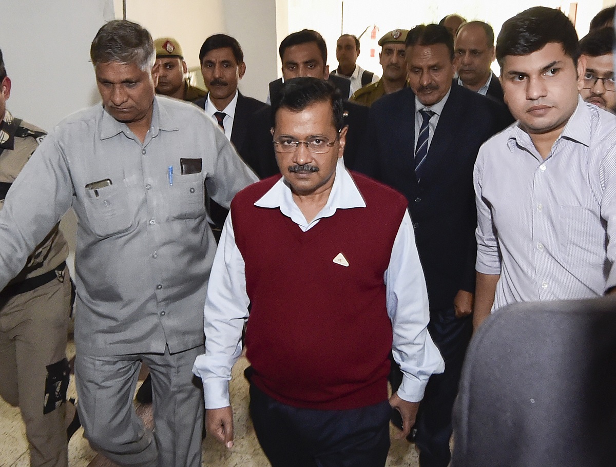 &nbsp;Delhi CM Arvind Kejriwal arrives for a special session of 17th Legislative Assembly of Delhi at Delhi Vidhan Sabha in New Delhi, Friday
&nbsp;