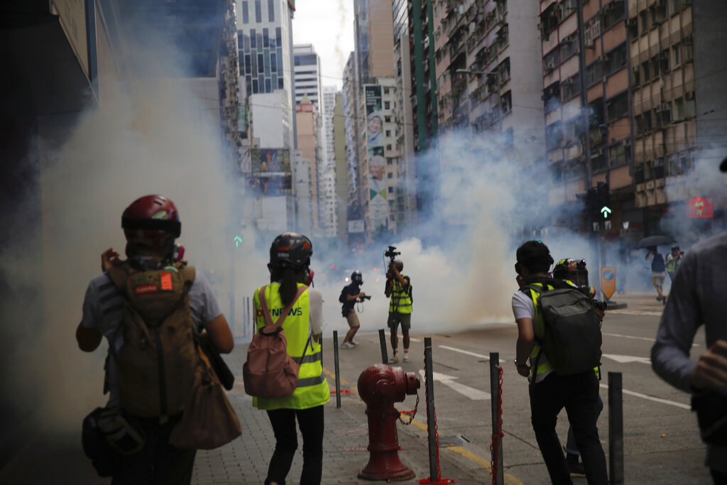 Hong Kong protests: 180 people arrested, police fires tear gas