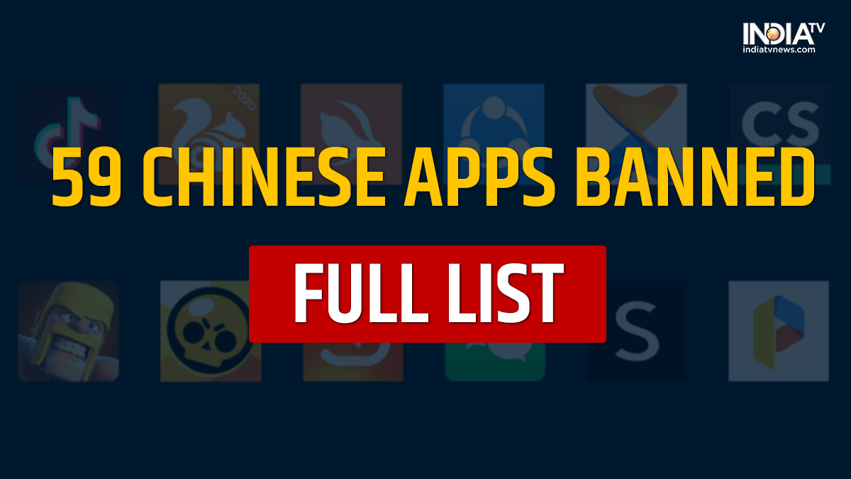 Full List Of 59 Chinese Apps Banned In India Tiktok Shareit Likee Wechat Helo Shein Uc