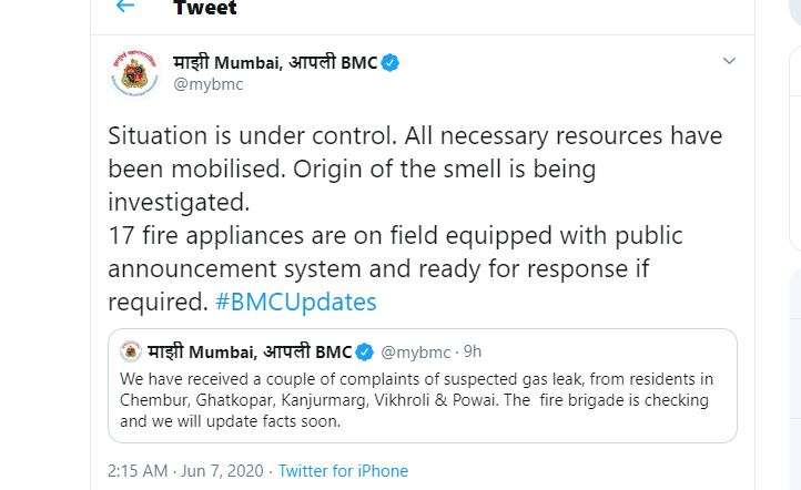 Mumbaikars report pungent smell from suspected gas leak, BMC says checking source