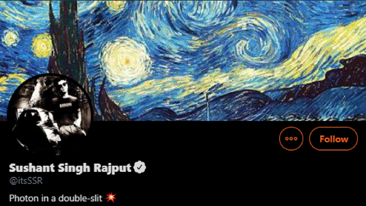 Photon In A Double Slit Understanding Sushant Singh Rajput S Twitter Line And Van Gogh Painting Sushant News India Tv