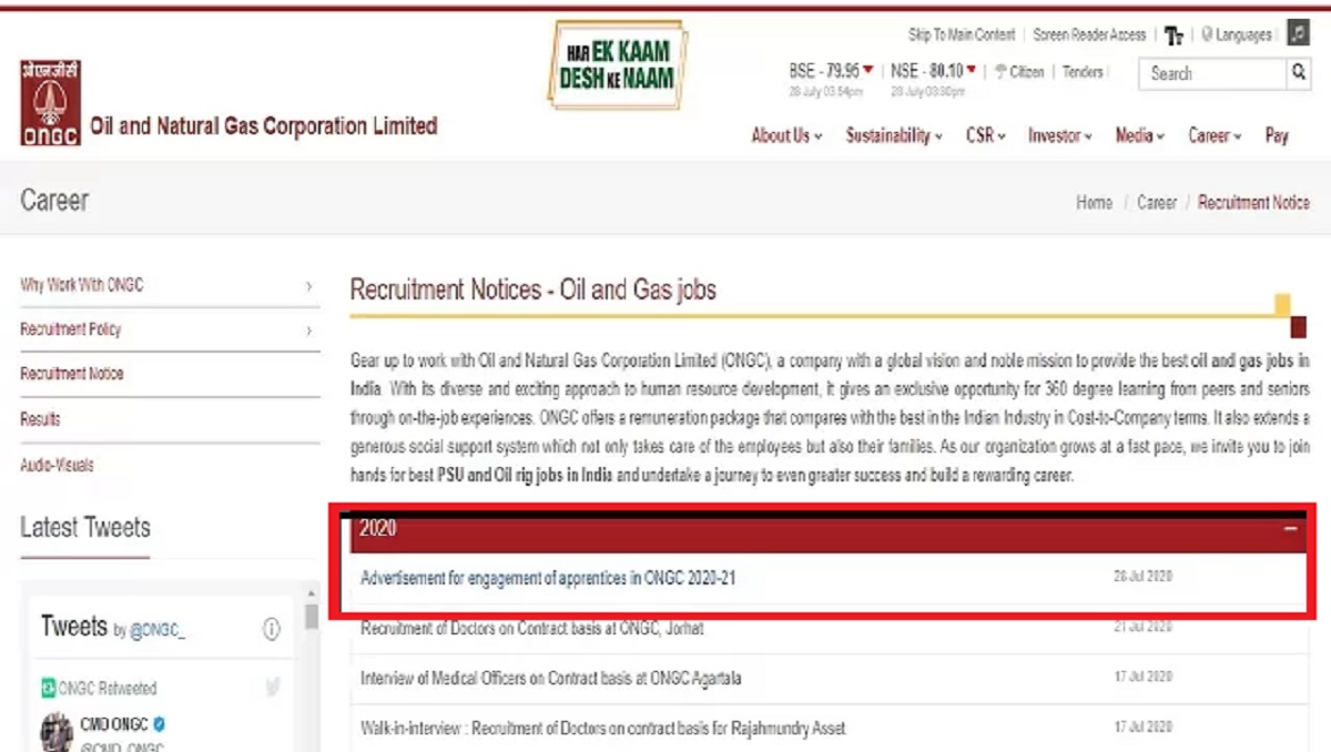 ONGC Recruitment 2020: Application process for 4,182 Apprentice posts begins at ongcindia.com; freshers apply