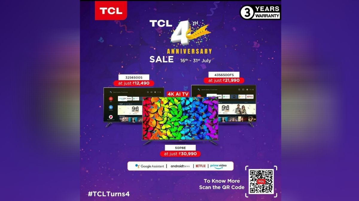 TCL celebrates 4th Anniversary: Offers discounts on select products till July 31