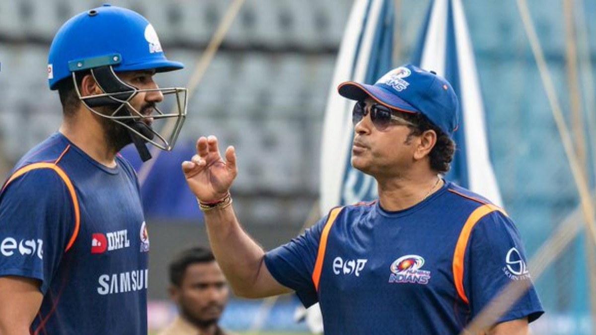 would be fun to open with you rohit sachin tendulkar reacts to mi captain s q a response cricket news india tv sachin tendulkar reacts to mi captain s