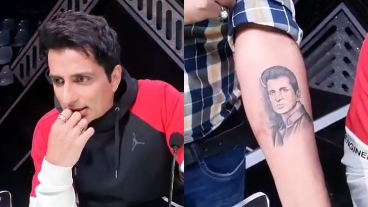 Sonu Sood S Fan Gets His Face And Name Tattooed On His Arm Actor Reacts Celebrities News India Tv