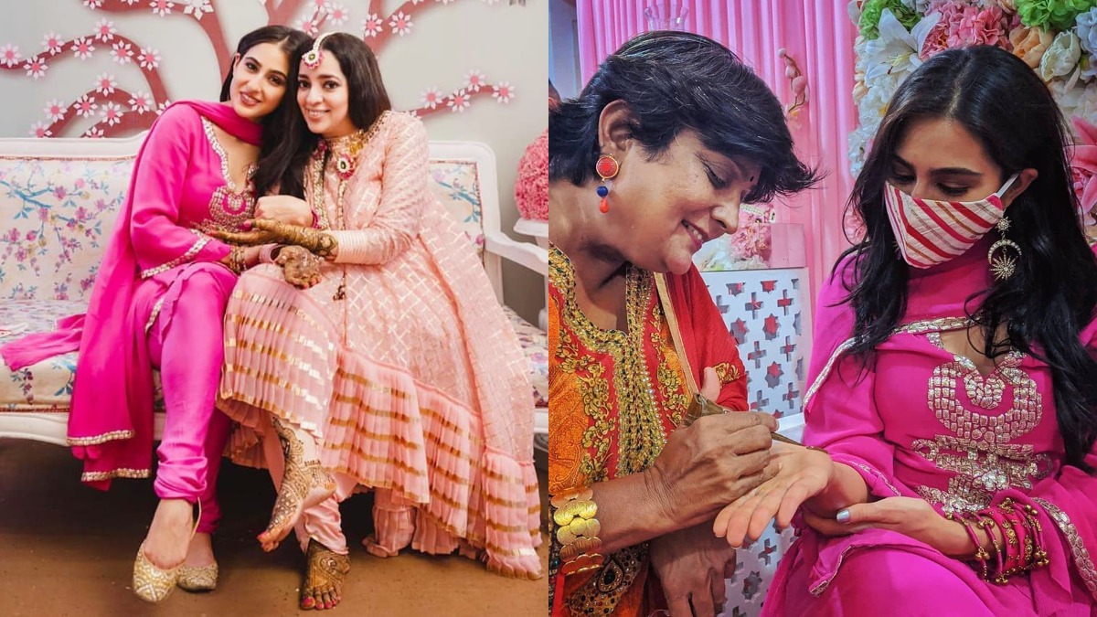 Sara Ali Khan turns bridesmaid for JP Dutta’s daughter Nidhi. Check mehendi ceremony pictures