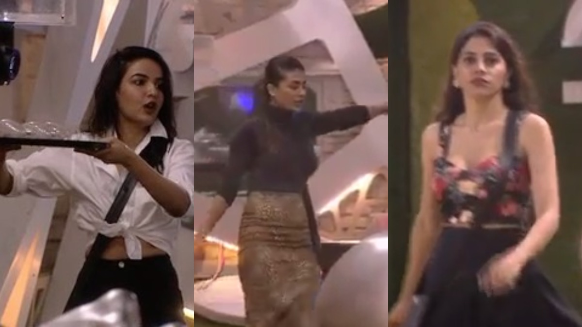 Bigg Boss 14: Pavitra Punia hits Nikki Tamboli with a tray, angry Jasmin Bhasin threatens to 'kick' in task