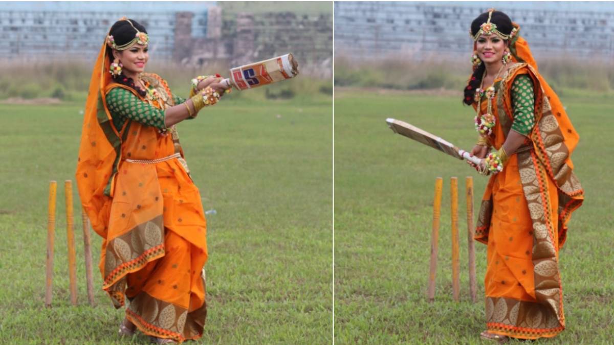 Bangladesh Woman Cricketers Wedding Photoshoot On Pitch Bowls Out Social Media India Tv