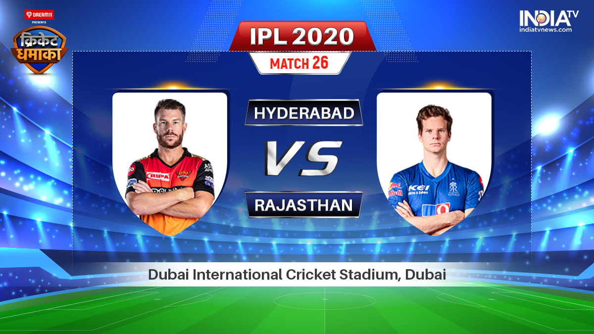 IPL 2020 Live Streaming SRH vs RR IPL Dream11 IPL 2020 Sunrisers Hyderabad VS Rajasthan Royals, Today Match 26, when where how to watch Online Live Cricket TV Hotstar jiotv star sports