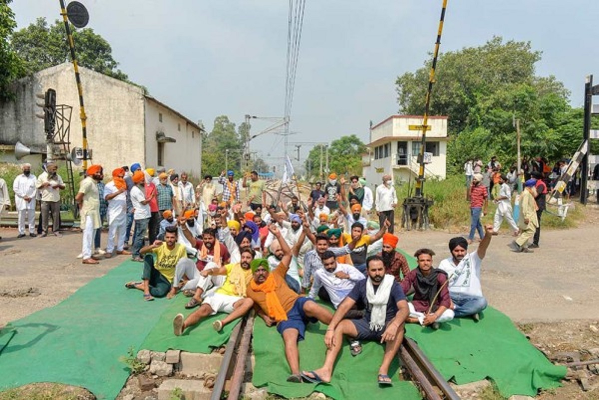 Farmers block passenger train service in Amritsar