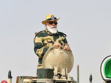 PM Modi's Diwali with soldiers at Longewala: Tank ride, sweets, and stern message for Pak, China