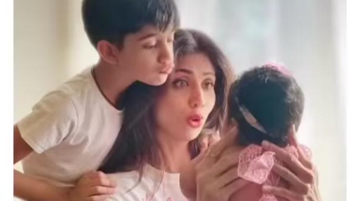 Shilpa Shetty’s kids Viaan, Samisha celebrate their first Bhai Dooj| Video