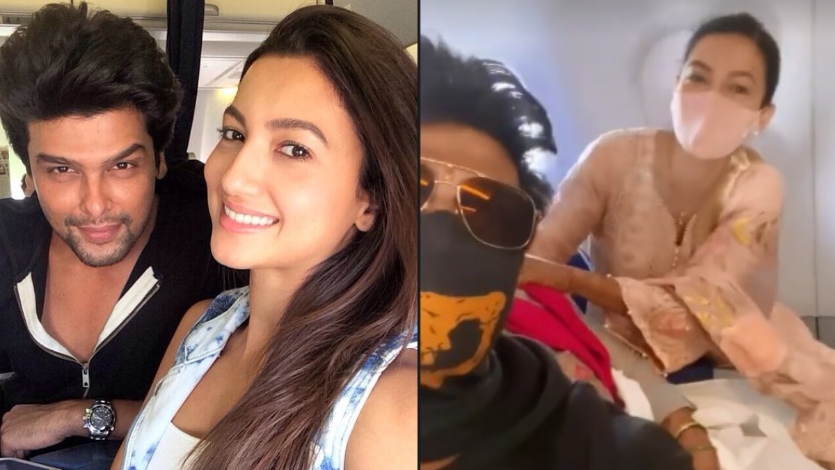 Gauahar Khan's ex-boyfriend Kushal Tandon wishes her 'Shaadi Mubarak' in flight; Watch video