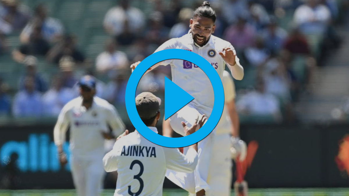 AUS vs IND 2nd Test: Watch Mohammed Siraj pick his maiden Test wicket