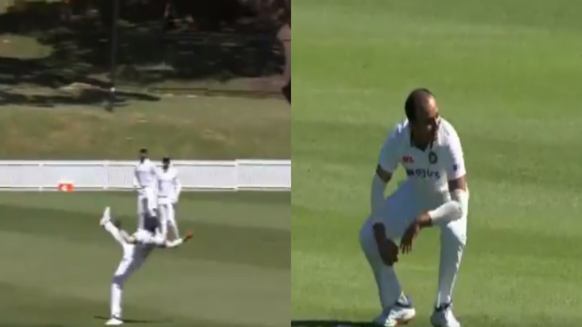 Watch - Prithvi Shaw grabs a one-handed stunner to dismiss Tim Paine in practice match