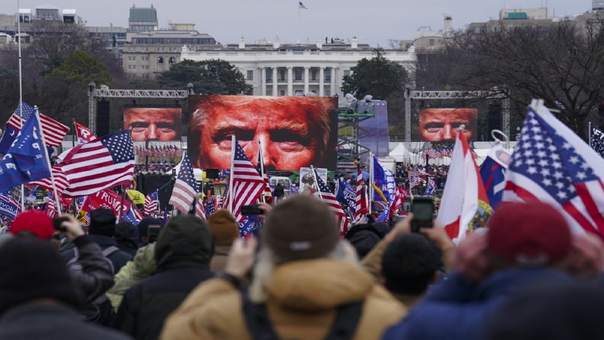 Video shows what Donald Trump was doing moments before Capitol seige attempt by his supporters