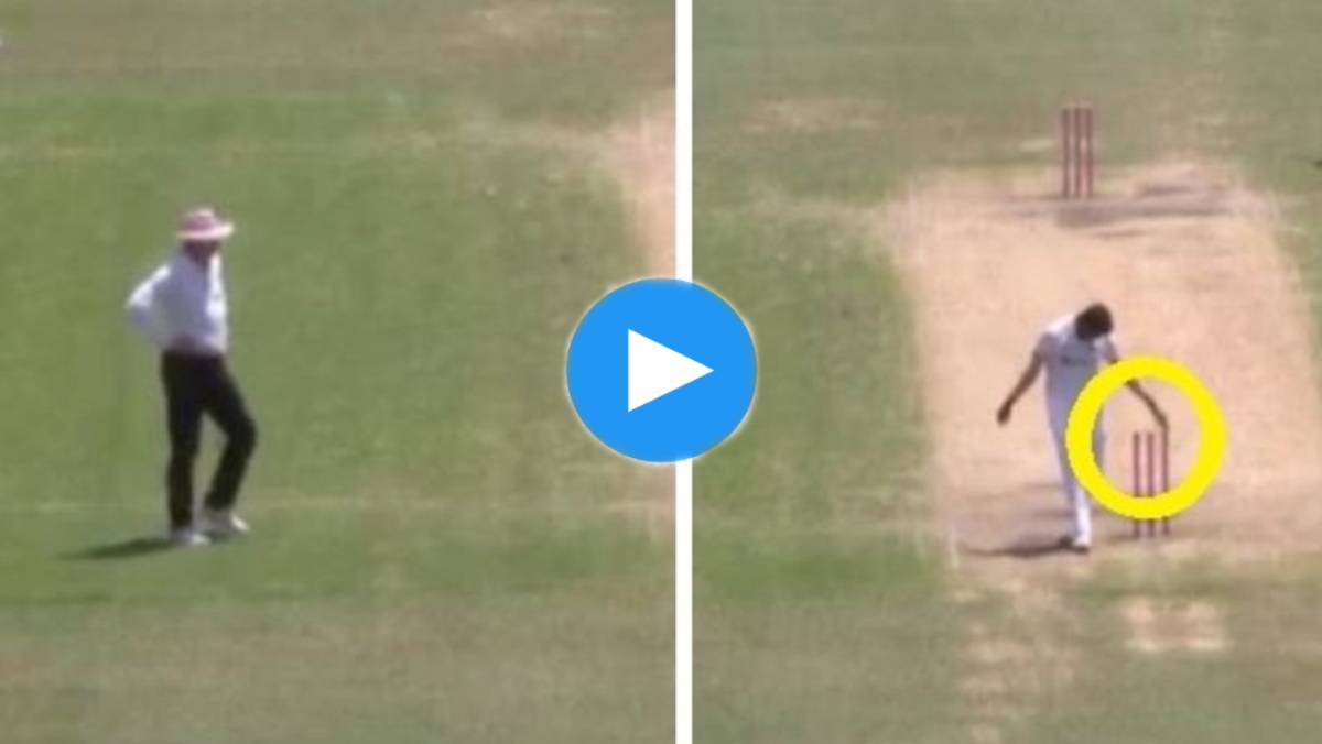 Watch: Umpire death stares Jasprit Bumrah for childish act of knocking off bails