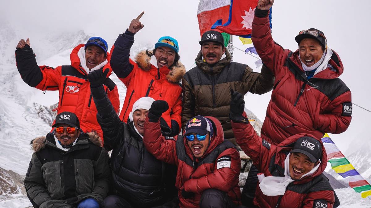 Nepali team first to top world's 2nd tallest peak K2 in winter