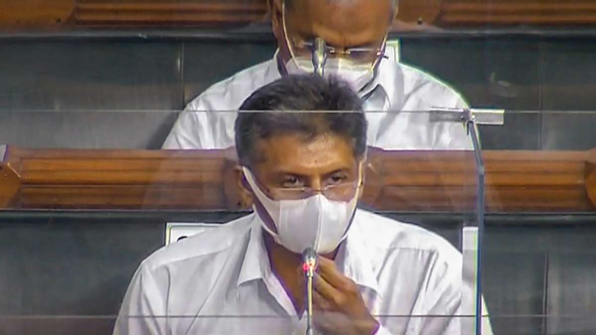 File photo: Congress MP Manish Tewari speaks in the Lok Sabha. (Representational image)