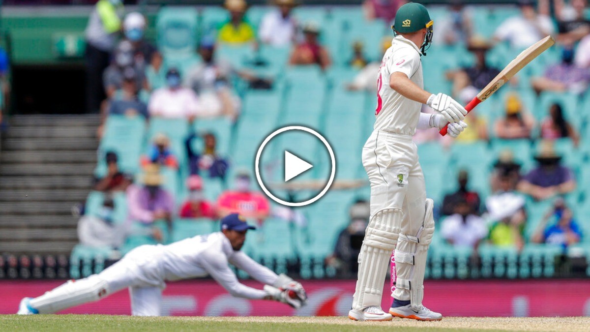 Wriddhiman Saha took a brilliant diving catch to remove the dangerous Marnus Labuschagne on 73.&nbsp;