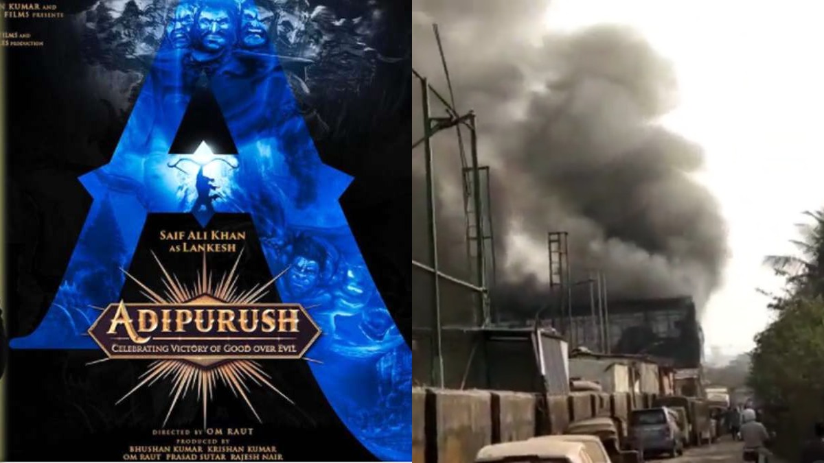 Adipurush: Massive fire breaks out on set of Saif Ali Khan, Prabhas starrer. Watch video