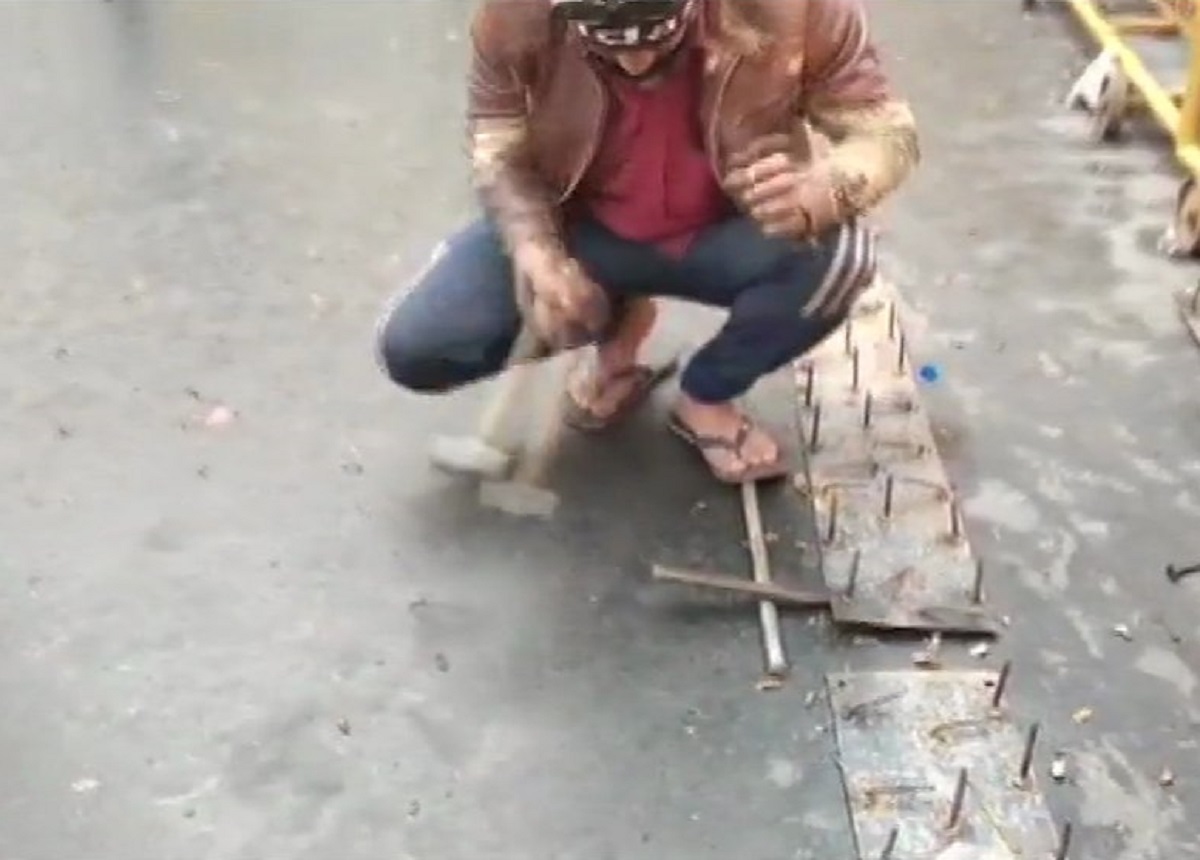 Nails fixed at Ghazipur border being repositioned, not removed: Delhi police