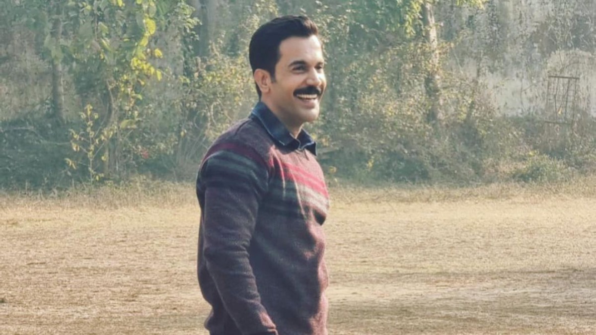 Rajkummar Rao enjoys a game of cricket on sets of Badhaai Do