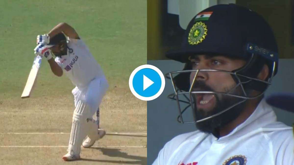 'Yes boy!': Virat Kohli applauds Rohit Sharma's glorious drive through cover during 2nd Test