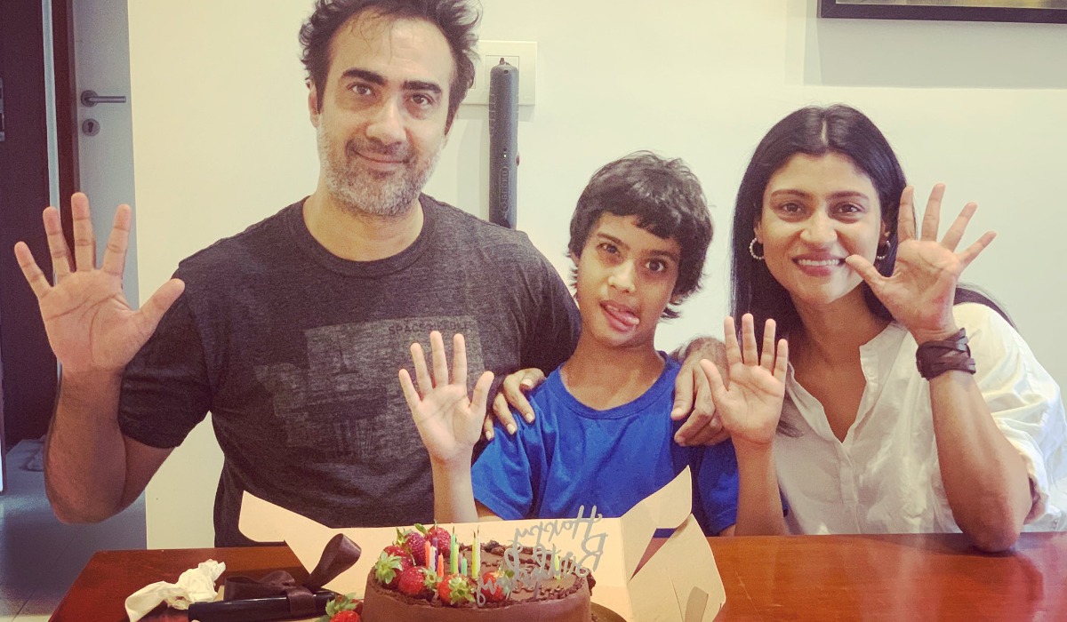 Ranvir Shorey Konkona Sensharma Come Together To Celebrate Son Haroon S Birthday Pic Celebrities News India Tv