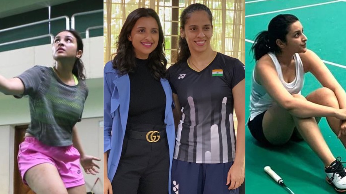 How Parineeti Chopra mirrors Saina Nehwal's moves to perfection. See BTS pictures & videos